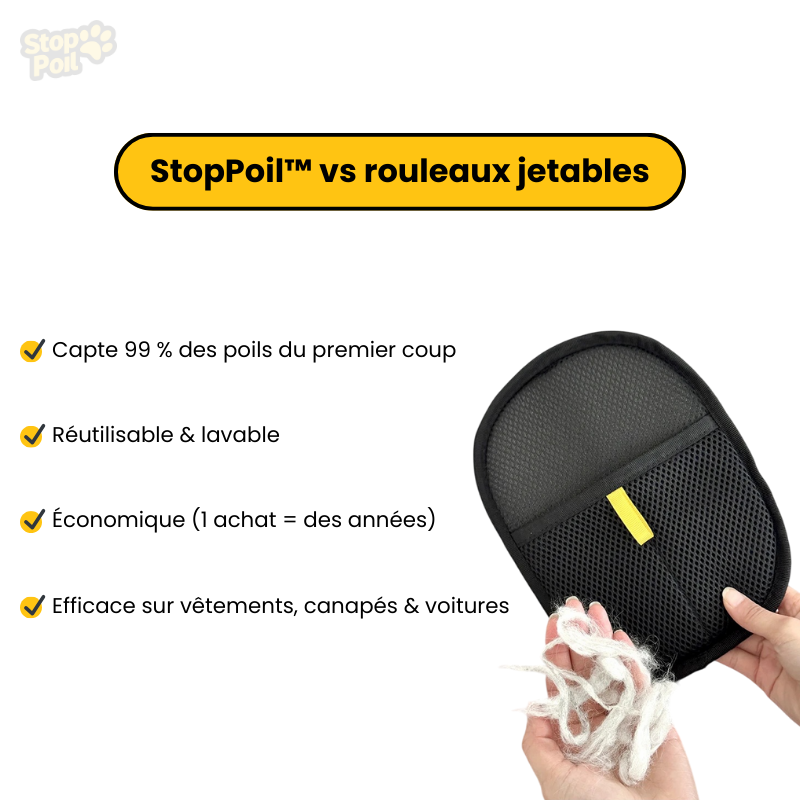 StopPoil™ – Gant anti-poils antistatique